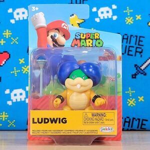 Jakks Pacific Super Mario Ludwig w/ Magic Wand 2.5" Collectible Nintendo Figure